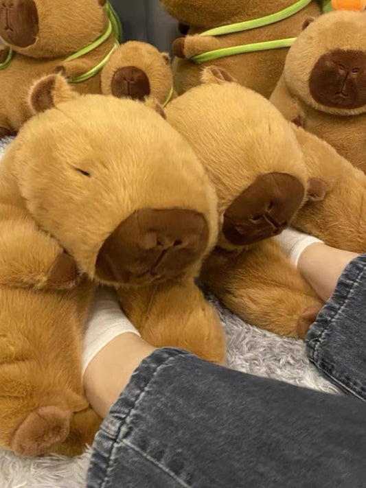 Cozy Capybara Plush Slippers  – Ultra Soft, Cute Home Slippers for Chill Nights & Aesthetic Comfort