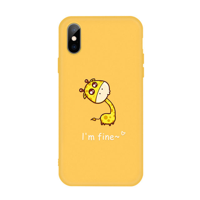 Compatible with Apple , Candy color cartoon phone case