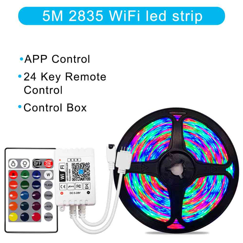 Smart RGB LED Strip Lights (WiFi Control) – Transform Your Room Into a Cozy Aesthetic Glow Space (5M / 10M / 20M)