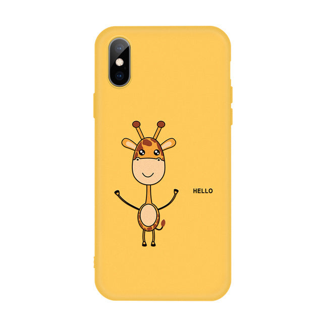 Compatible with Apple , Candy color cartoon phone case