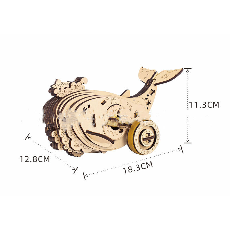 Rubber Band Brake Series 3D Three-dimensional Puzzle Jigsaw Puzzle DIY Handmade Toys