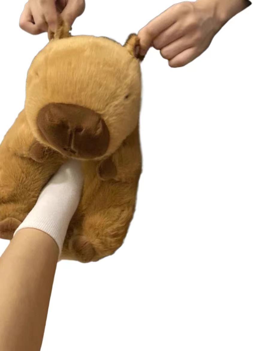 Cozy Capybara Plush Slippers  – Ultra Soft, Cute Home Slippers for Chill Nights & Aesthetic Comfort