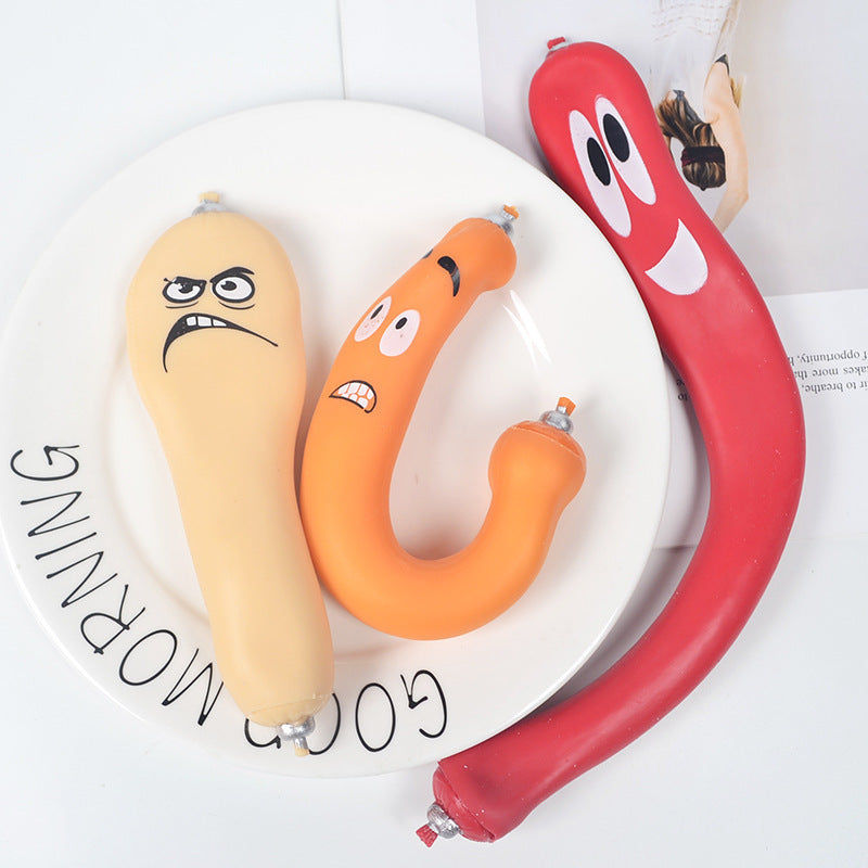 New Stress Reliever Toys Vent Memory Sand Dog Lala Simulation Sausage Decompression Stretch Squeeze Toy